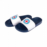 BRK-WW-Badelatschen, gepr&auml;gtes Logo blau-wei&szlig;