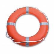 Rettungsring, orange, aus Hartplastik,
